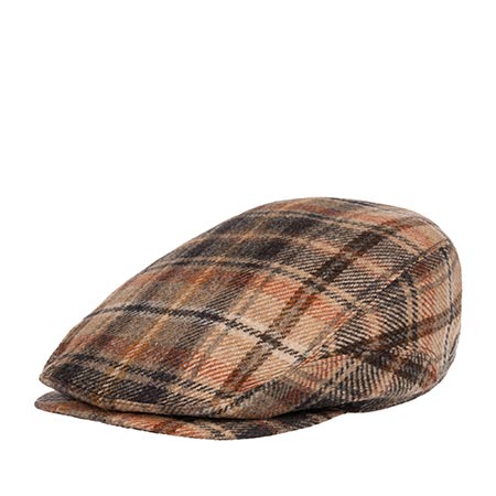 Кепка STETSON арт. 6380318 DRIVER CAP WOOL CHECK (коричневый / бежевый)
