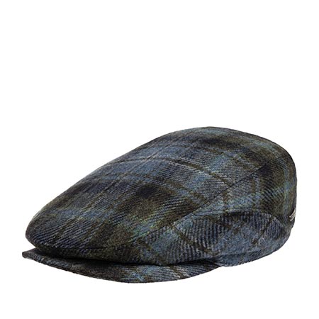 Кепка STETSON арт. 6380318 DRIVER CAP WOOL CHECK (синий / черный)