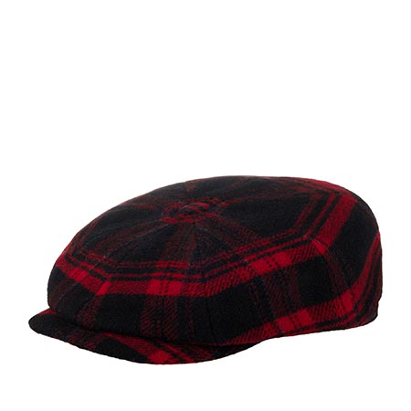 Кепка STETSON арт. 6840337 HATTERAS SHADOW PLAID (красный / черный)