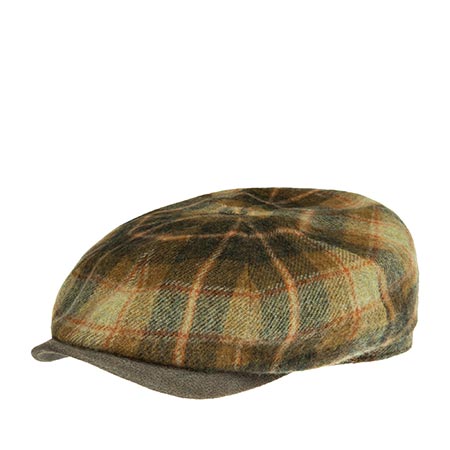 Кепка STETSON арт. 6840327 HATTERAS LAMBSWOOL CHECK (коричневый / бежевый)