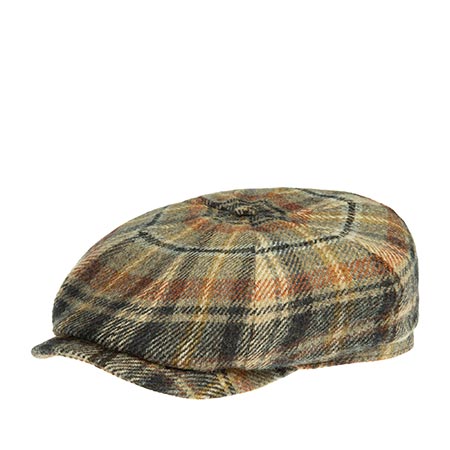 Кепка STETSON арт. 6840330 HATTERAS WOOL CHECK (коричневый / бежевый)