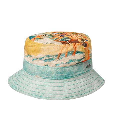 Панама STETSON арт. 1813903 BUCKET BEACH (голубой / коричневый)
