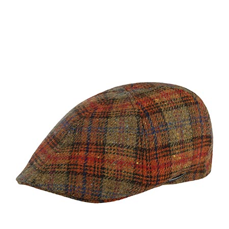 Кепка STETSON арт. 6610203 TEXAS LAMBSWOOL CHECK (коричневый)