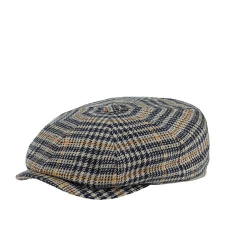 Кепка STETSON арт. 6840321 HATTERAS WOOL CHECK (бежевый / синий)