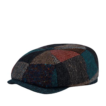 Кепка STETSON арт. 6840907 HATTERAS PATCHWORK (коричневый / красный / синий)
