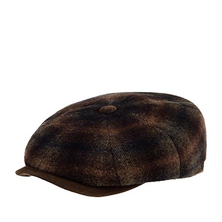 Кепка STETSON арт. 6840332 HATTERAS WOOL CHECK (коричневый)