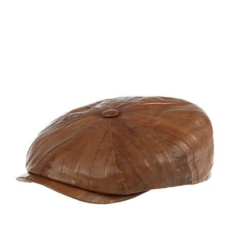 Кепка STETSON арт. 6847901 HATTERAS EEL LEATHER (темно-коричневый)