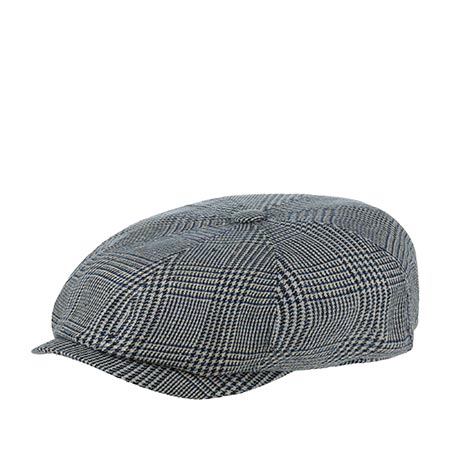 Кепка STETSON арт. 6812401 8-PANEL CAP SILK/COTTON GLENCHECK (синий / серый)