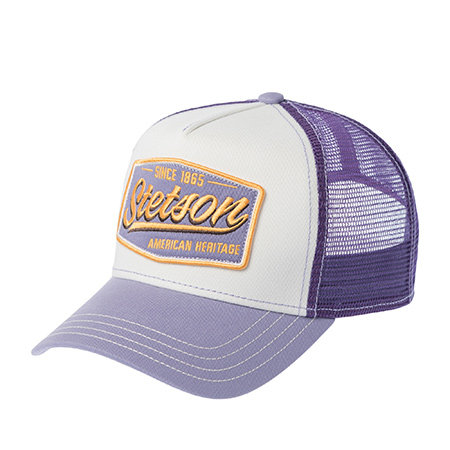 Бейсболка STETSON арт. 7761122 TRUCKER CAP VINTAGE (сиреневый / белый)