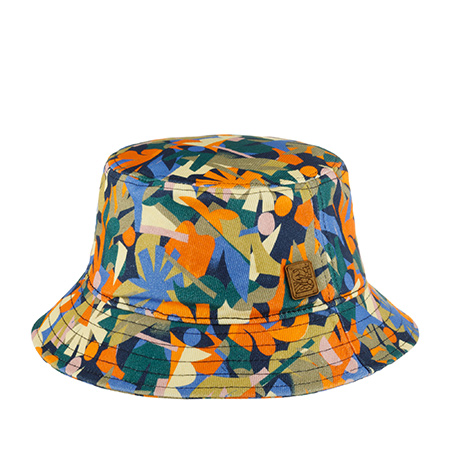 Панама STETSON арт. 1811917 BUCKET COTTON PRINT STETSON X THE FEEBLES (оранжевый)