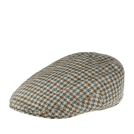 Кепка STETSON арт. 6212201 KENT SILK/VIRGIN WOOL HOUNDSTOOTH CHECK (светло-коричневый)