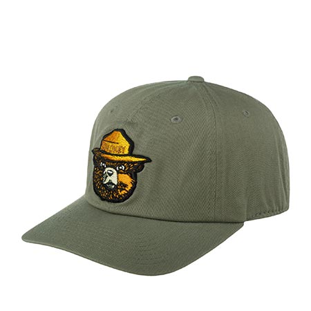 Бейсболка AMERICAN NEEDLE арт. 20001C-SBEAR Smokey Bear Washed Slouch (оливковый)