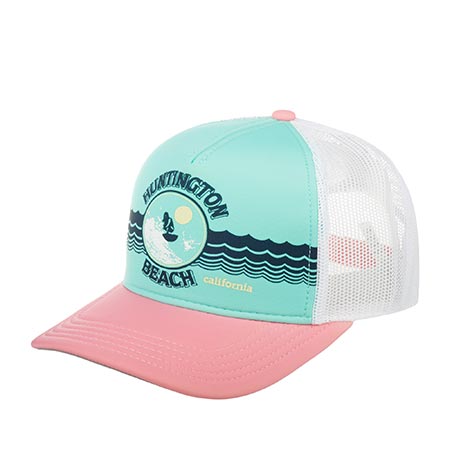 Бейсболка AMERICAN NEEDLE арт. SMU617B-HUNB Huntington Beach Riptide Valin (розовый / голубой)