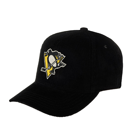 Бейсболка AMERICAN NEEDLE арт. 23022A-PPN Pittsburgh Penguins Corduroy Valin NHL (черный)