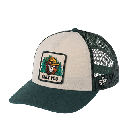 Бейсболка AMERICAN NEEDLE арт. SMU679A-SBEAR Smokey Bear Valin (кремовый / зеленый)