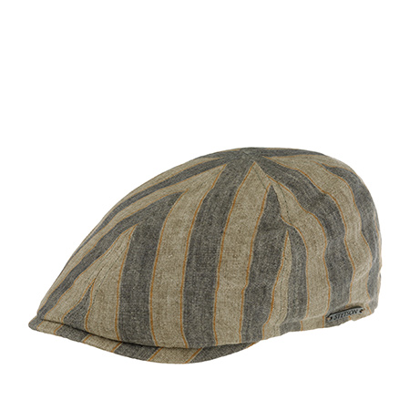 Кепка STETSON арт. 6623701 DUCK CAP LINEN (серый / коричневый)