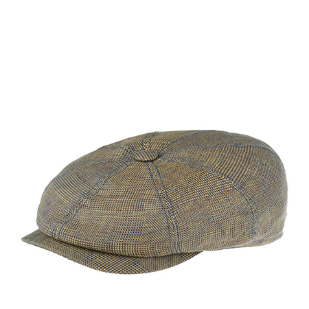 Кепка STETSON арт. 6873303 HATTERAS LINEN IRREGULAR CHECK (синий / желтый)
