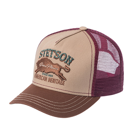 Бейсболка STETSON арт. 7751152K TRUCKER CAP GREAT PLAINS (светло-коричневый / коричневый)