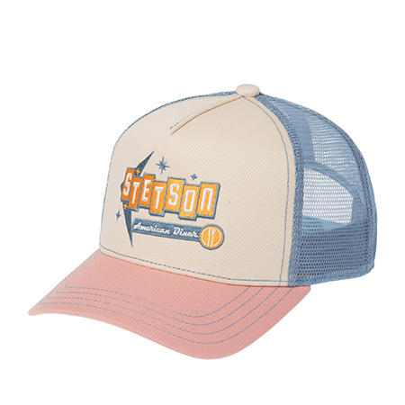 Бейсболка STETSON арт. 7741157 TRUCKER CAP AMERICAN DINER (кремовый / розовый)