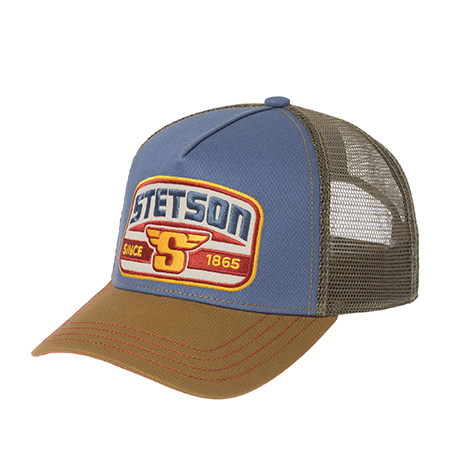 Бейсболка STETSON арт. 7741172 TRUCKER CAP S WING (синий / коричневый)