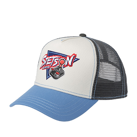 Бейсболка STETSON арт. 7741194 TRUCKER CAP GAMING JOYSTICK (кремовый / голубой)