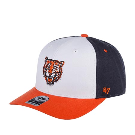 Бейсболка 47 BRAND арт. BCPTN-CLZRP09WBP Detroit Tigers MLB (белый / оранжевый)