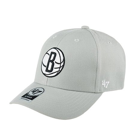 Бейсболка 47 BRAND арт. K-MVP15WBV-GY Brooklyn Nets NBA (светло-серый)