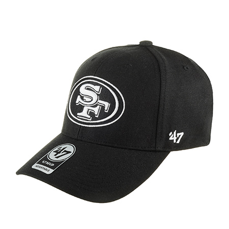 Бейсболка 47 BRAND арт. F-MVP27WBV-BKW San Francisco 49ers NFL (черный / белый)