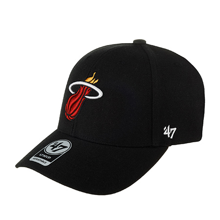 Бейсболка 47 BRAND арт. K-MVP27WBV-BK Miami Heat NBA (черный)