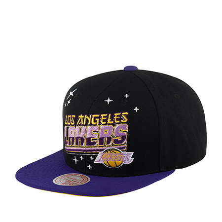 Бейсболка MITCHELL NESS арт. HHSS5472-LALYYPPPBLCK Los Angeles Lakers NBA (черный)