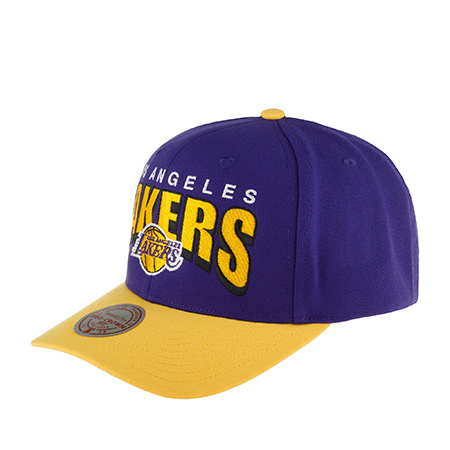 Бейсболка MITCHELL NESS арт. HHSS6638-LALYYPPPPURP Los Angeles Lakers NBA (фиолетовый / желтый)