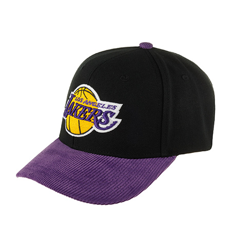 Бейсболка MITCHELL NESS арт. HP7976-LALBLCK Los Angeles Lakers NBA (черный / фиолетовый)