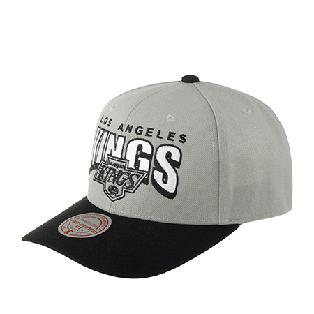 Бейсболка MITCHELL NESS арт. HHSS6643-LAKYYPPPGREY Los Angeles Kings NHL (светло-серый / черный)