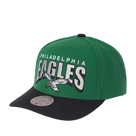 Бейсболка MITCHELL NESS арт. HHSS6641-PEAYYPPPGREN Philadelphia Eagles NFL (зеленый / черный)