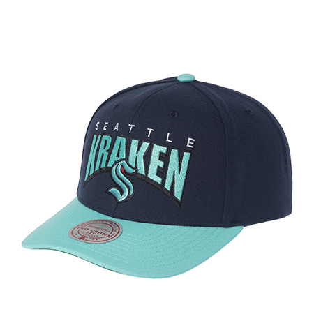 Бейсболка MITCHELL NESS арт. HHSS6642-SKRYYPPPNAVY Seattle Kraken NHL (темно-синий / бирюзовый)