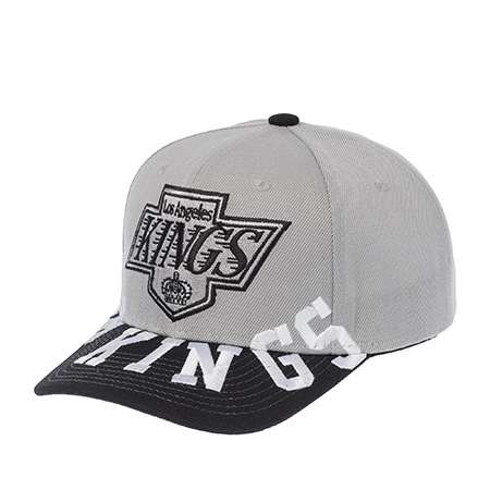 Бейсболка MITCHELL NESS арт. HP10366-LAKGREY Los Angeles Kings NHL (серый / черный)