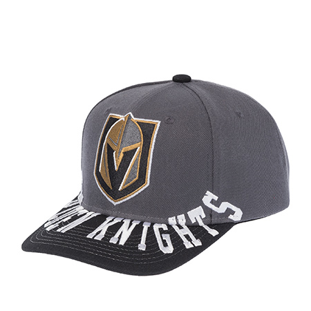 Бейсболка MITCHELL NESS арт. HP10367-VGKGREY Vegas Golden Knights NHL (темно-серый / черный)