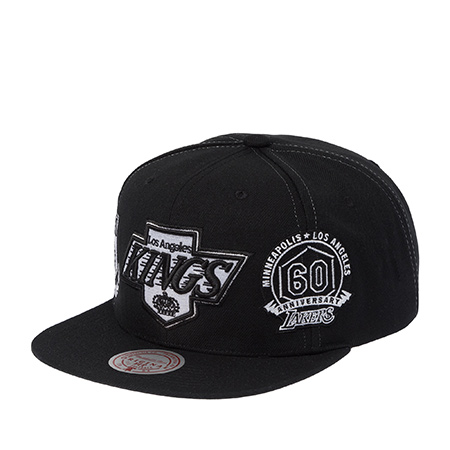 Бейсболка MITCHELL NESS арт. HS12816-LAKBLCK Los Angeles Kings NHL (черный / белый)
