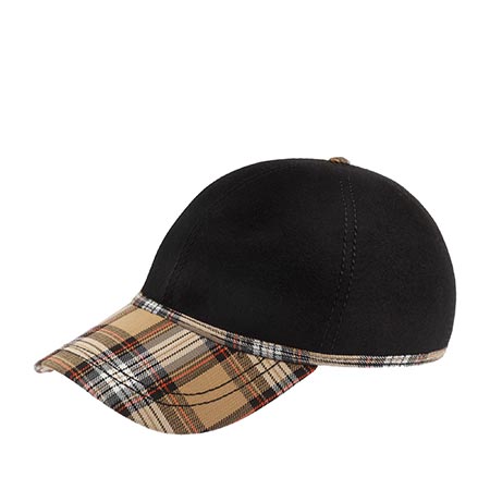 Бейсболка CHRISTYS арт. KIT BALL CAP TWEED csk100372 (черный / песочный)