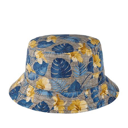 Панама LIERYS арт. 1813908 BUCKET LINEN PRINT (синий / бежевый)