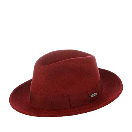 Шляпа WIGENS арт. 140233 FEDORA WOOL HAT (бордовый)
