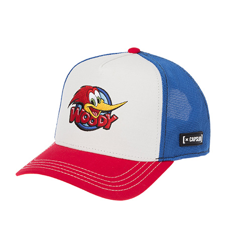 Бейсболка CAPSLAB арт. CL/WWP2/1/PCTWOO2B Woody Woodpecker (белый / красный)