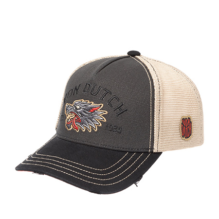 Бейсболка VON DUTCH арт. VD/1/PCB/WILD/12  (темно-серый / черный)