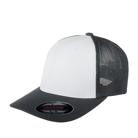 Бейсболка FLEXFIT арт. 6511CF (темно-серый / белый)