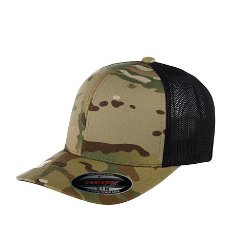 Бейсболка FLEXFIT арт. 6511MC (камуфляж / черный)