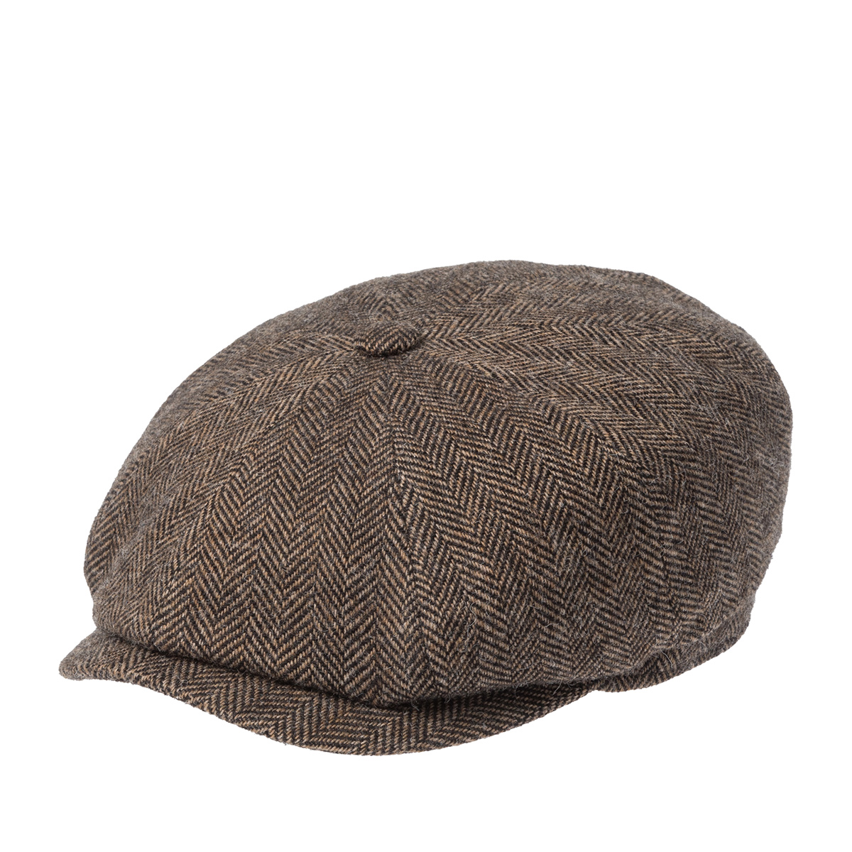 Кепка STETSON арт. 6840514 HATTERAS WOOL HERRINGBONE (коричневый / бежевый)