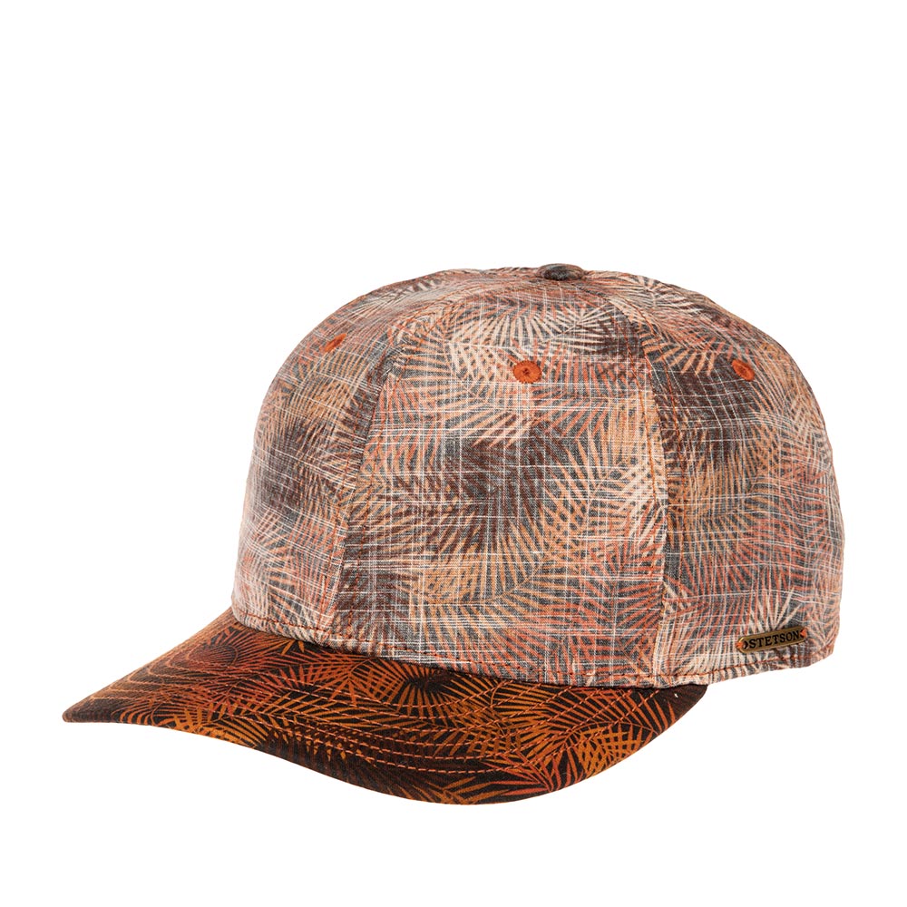 Бейсболка STETSON арт. 7781901 BASEBALL CAP PALM LEAF (оранжевый / розовый)