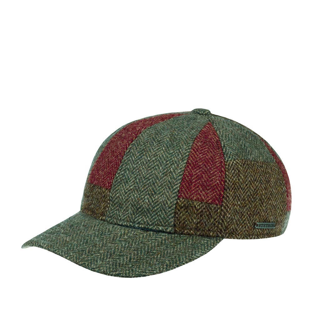 Бейсболка STETSON арт. 7790502 BASEBALL CAP PATCHWORK WOOL (коричневый / синий)