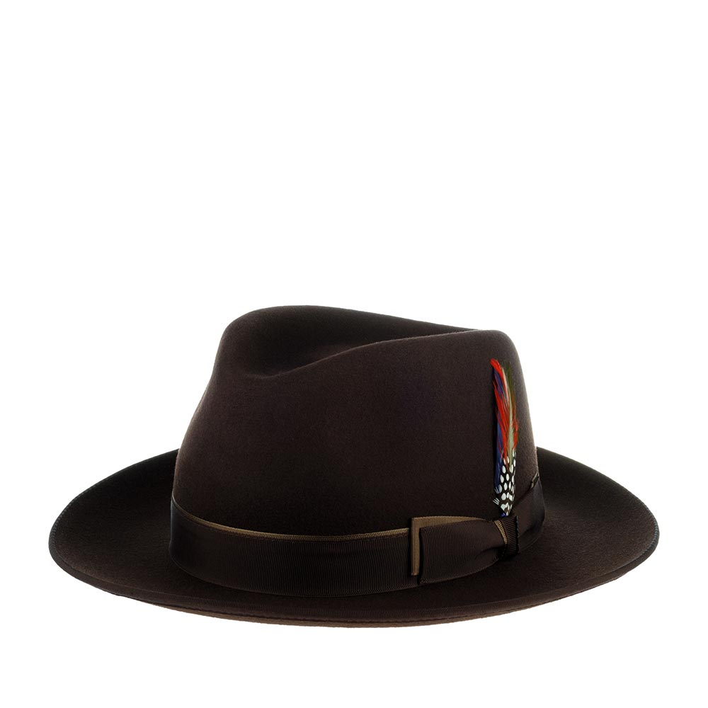 Шляпа STETSON арт. 2118101 FEDORA WOOLFELT (коричневый)