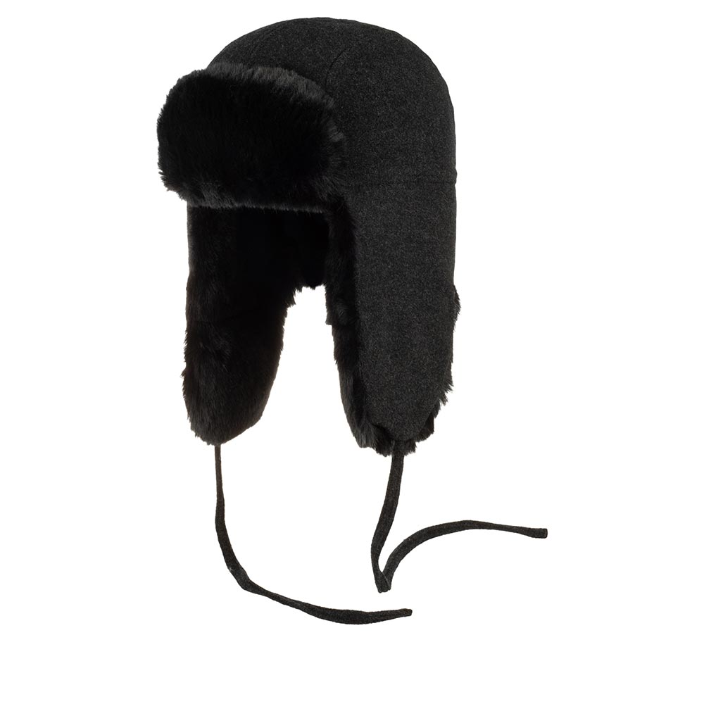 Шапка STETSON арт. 9290101 BOMBER CAP WOOL/CASHMERE (темно-серый)